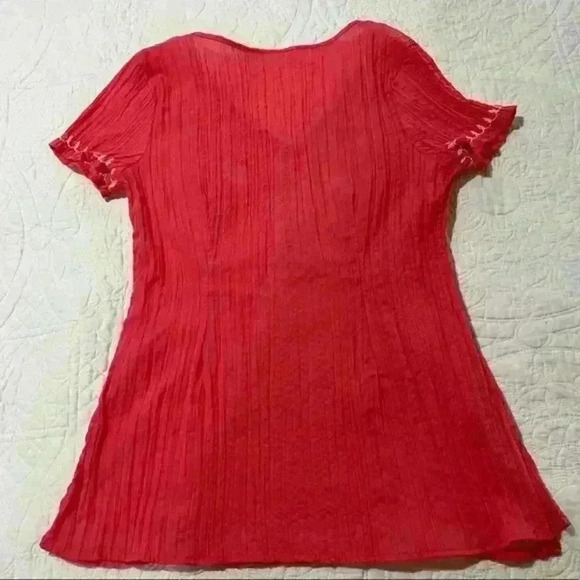 Cato Coral‎ Embroidered Blouse Size Small - Picture 4 of 5